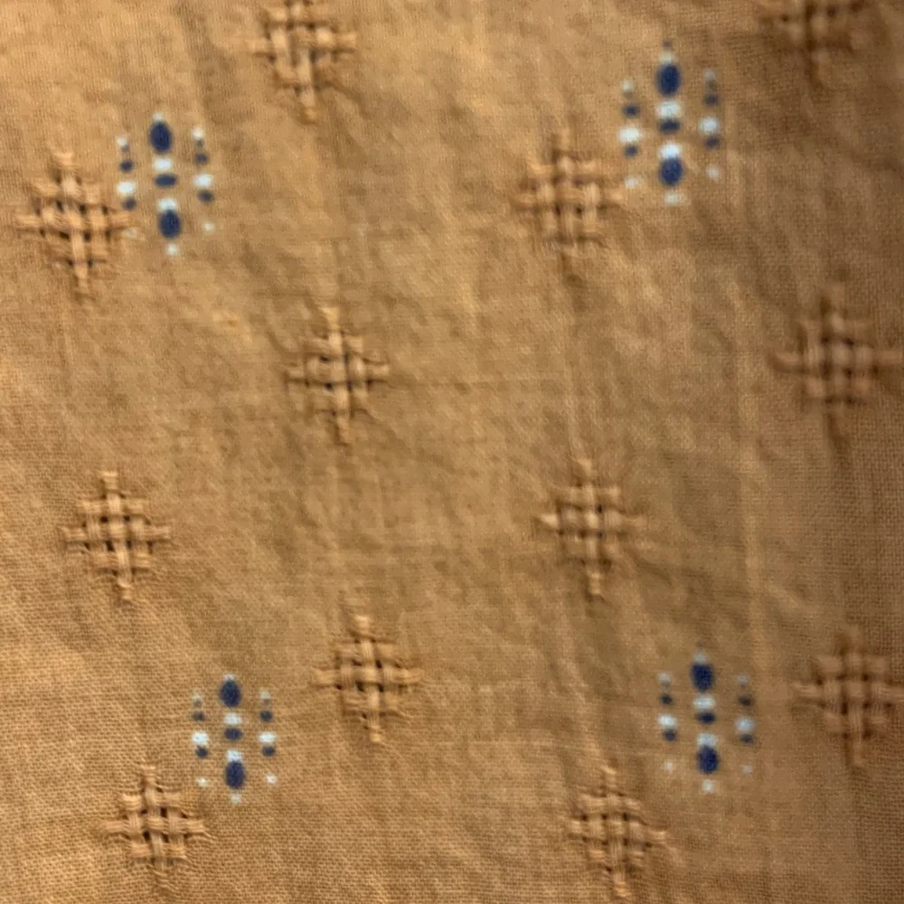 Dressbarn Embroidered Mustard Peasant Blouse - Picture 5 of 9